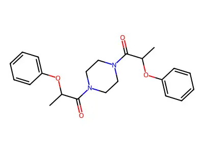 1,4-Bis(2-phenoxypropanoyl)piperazine structure