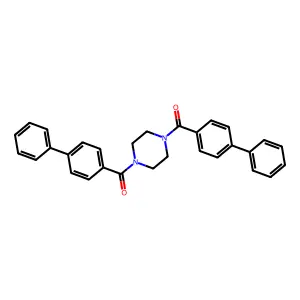 4-Phenylphenyl 4-[(4-phenylphenyl)carbonyl]piperazinyl ketone structure
