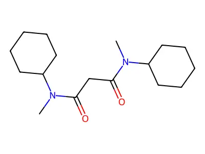 N,N'-dicyclohexyl-N,N'-dimethylpropanediamide structure
