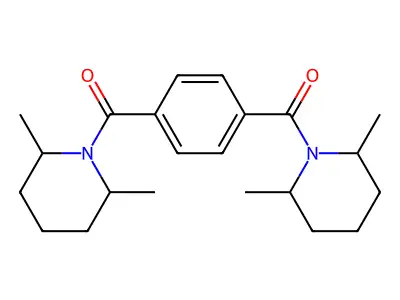 1-[4-(2,6-dimethylpiperidine-1-carbonyl)benzoyl]-2,6-dimethylpiperidine structure