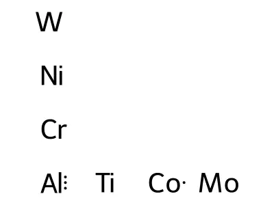 Alumane;chromium;cobalt;molybdenum;nickel;titanium;tungsten structure