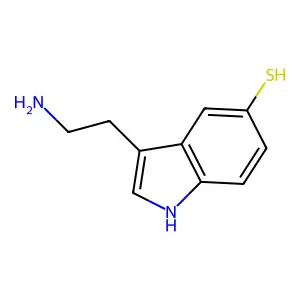 1H-Indole-5-thiol, 3-(2-aminoethyl)- structure