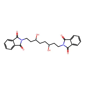 1H-Isoindole-1,3(2H)-dione, 2,2'-(3,6-dihydroxy-1,8-octanediyl)bis- structure