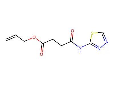 Succinamic acid, N-(1,3,4-thiadiazol-2-yl)-, allyl ester structure