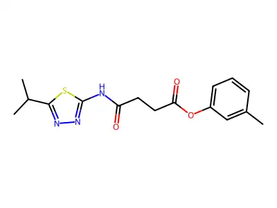 Succinamic acid, N-(5-isopropyl-1,3,4-thiadiazol-2-yl)-, m-tolyl ester structure