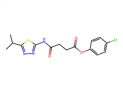 Succinamic acid, N-(5-isopropyl-1,3,4-thiadiazol-2-yl)-, p-chlorophenyl ester structure