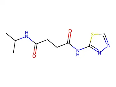 N~1~-(Propan-2-yl)-N~4~-(1,3,4-thiadiazol-2-yl)butanediimidic acid structure