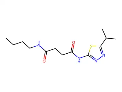 Succinamide, N-butyl-N'-(5-isopropyl-1,3,4-thiadiazol-2-yl)- structure