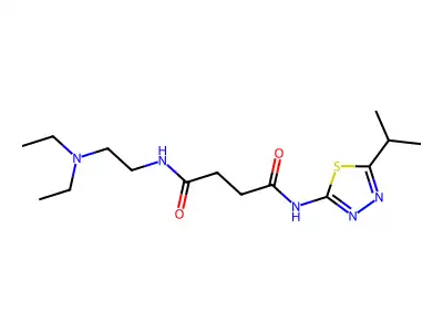 Succinamide, N-(2-(diethylamino)ethyl)-N'-(5-isopropyl-1,3,4-thiadiazol-2-yl)- structure