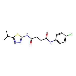 Succinamide, N-(p-chlorophenyl)-N'-(5-isopropyl-1,3,4-thiadiazol-2-yl)- structure