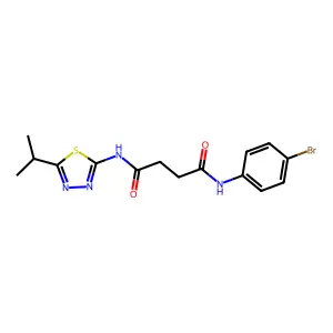 Succinamide, N-(p-bromophenyl)-N'-(5-isopropyl-1,3,4-thiadiazol-2-yl)- structure