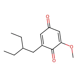 2,5-Cyclohexadiene-1,4-dione, 2-(2-ethylbutyl)-6-methoxy- structure