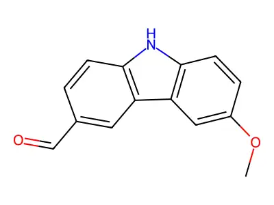6-methoxy-9H-carbazole-3-carbaldehyde structure