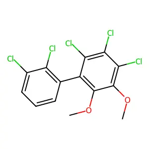 1,1'-Biphenyl, pentachlorodimethoxy- structure