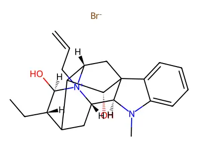 Ajmalanium, 17,21-dihydroxy-4-(2-propenyl)-, bromide, (17R,21-alpha)- structure