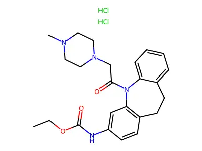 ethoxy-N-{5-[2-(4-methylpiperazinyl)acetyl](10H,11H-dibenzo[b,f]azepin-3-yl)}c arboxamide, chloride, chloride structure
