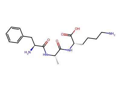Phenylalanyl-alanyl-lysine structure