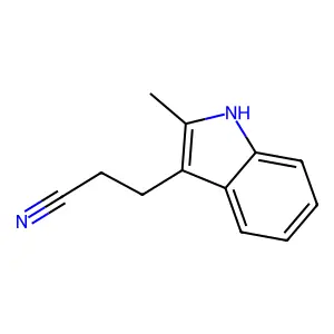 3-(2-methyl-1H-indol-3-yl)propanenitrile structure