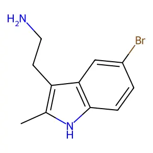 2-(5-bromo-2-methyl-1H-indol-3-yl)ethanamine structure