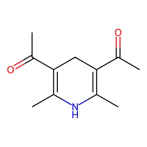 1,1'-(2,4-Dimethyl-1,4-dihydropyridine-3,5-diyl)di(ethan-1-one) structure