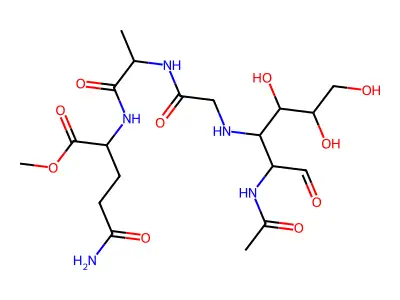 N-(2-acetamido-2,3-dideoxyglucos-3-yl)glycyl-alanyl-glutamine methyl ester structure