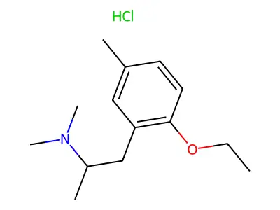 Phenethylamine, 2-ethoxy-N,N,alpha,5-tetramethyl-, hydrochloride structure
