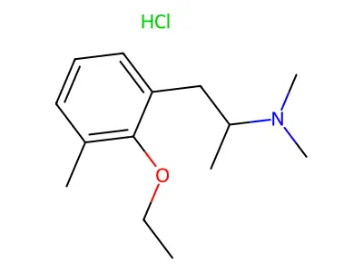 1-(2-Ethoxy-3-methylphenyl)-N,N-dimethylpropan-2-amine--hydrogen chloride (1/1) structure
