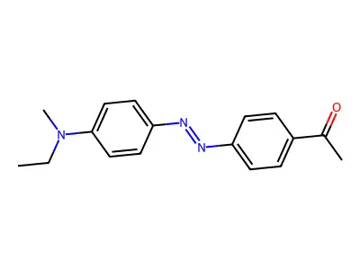 1-[4-((E)-{4-[ethyl(methyl)amino]phenyl}diazenyl)phenyl]ethanone structure