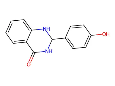 2-(4-Hydroxy-phenyl)-2,3-dihydro-1H-quinazolin-4-one structure