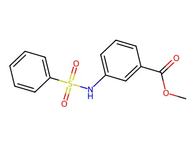 Methyl 3-benzenesulfonamidobenzoate structure