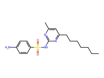 N1-(4-Heptyl-6-methyl-2-pyrimidinyl)sulfanilamide structure