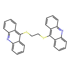 9-(2-Acridin-9-ylsulfanylethylsulfanyl)acridine structure