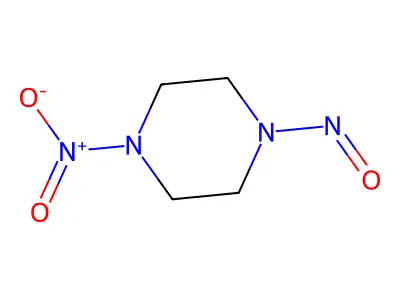 1-Nitro-4-nitroso-piperazine structure