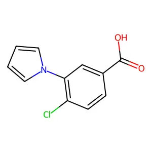4-chloro-3-(1H-pyrrol-1-yl)benzoic acid structure