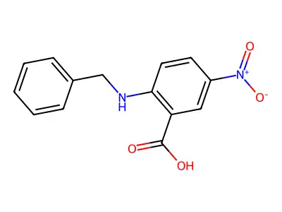 2-(Benzylamino)-5-nitrobenzoic acid structure