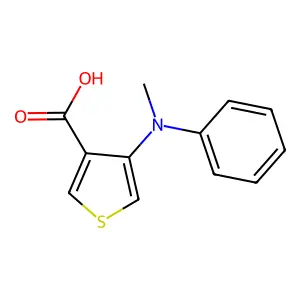 4-N-methyl-N-phenylaminothiophene-3-carboxylic acid structure
