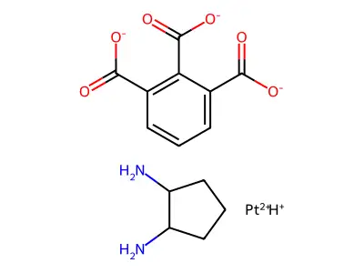 1,2,3-Benzenetricarboxylic acid, platinum complex structure