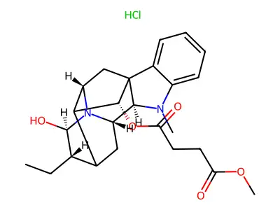 Ajmaline, succinate, methyl ester, hydrochloride structure