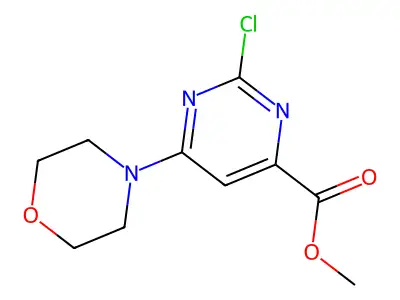 Methyl 2-chloro-6-morpholin-4-ylpyrimidine-4-carboxylate structure