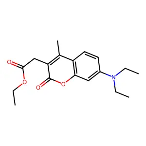 Ethyl 2-(7-(diethylamino)-4-methyl-2-oxo-2H-chromen-3-yl)acetate structure