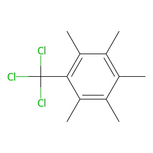 1,2,3,4,5-Pentamethyl-6-(trichloromethyl)benzene structure