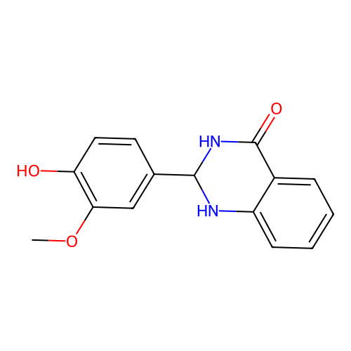2-(4-hydroxy-3-methoxyphenyl)-2,3-dihydroquinazolin-4(1H)-one structure