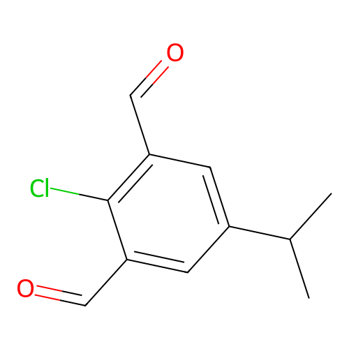 2-Chloro-5-propan-2-ylbenzene-1,3-dicarbaldehyde structure