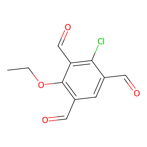 2-Chloro-4-ethoxybenzene-1,3,5-tricarbaldehyde structure