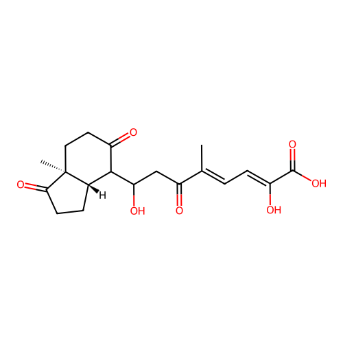 3,7-Dihydroxy-5,9,17-trioxo-4(5),9(10)-disecoandrosta-1(10)2-dien-4-oic acid structure