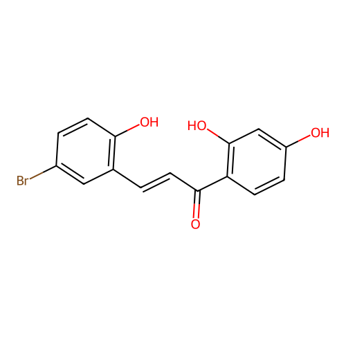 2-Propen-1-one, 3-(5-bromo-2-hydroxyphenyl)-1-(2,4-dihydroxyphenyl)- structure