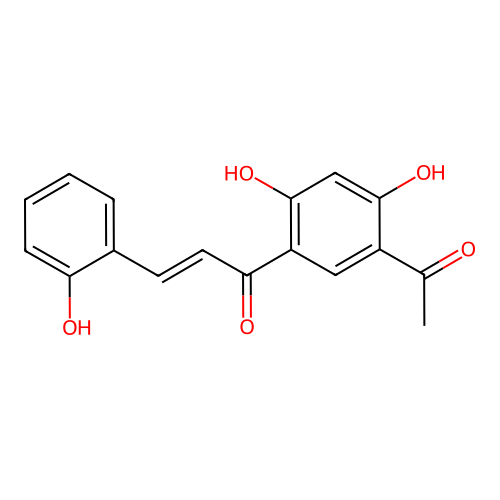 2-Propen-1-one, 1-(5-acetyl-2,4-dihydroxyphenyl)-3-(2-hydroxyphenyl)- structure