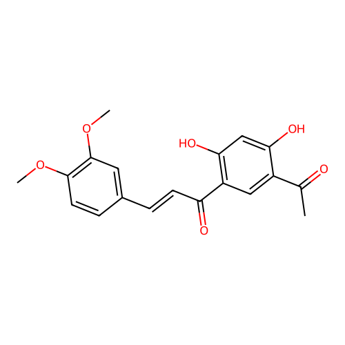 2-Propen-1-one, 1-(5-acetyl-2,4-dihydroxyphenyl)-3-(3,4-dimethoxyphenyl)- structure