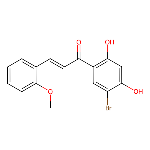 2-Propen-1-one, 1-(5-bromo-2,4-dihydroxyphenyl)-3-(2-methoxyphenyl)- structure