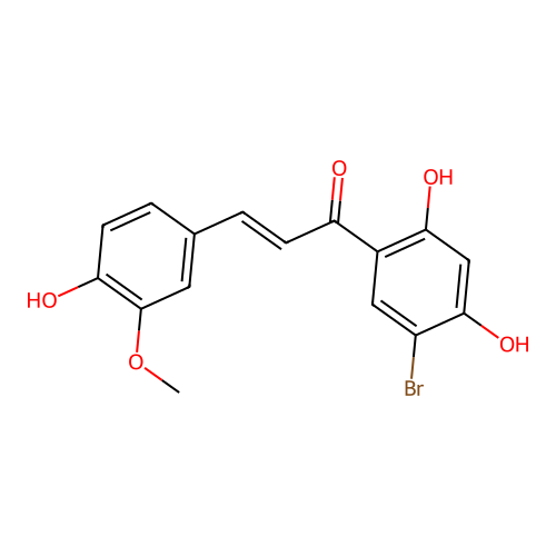 2-Propen-1-one, 1-(5-bromo-2,4-dihydroxyphenyl)-3-(4-hydroxy-3-methoxyphenyl)- structure
